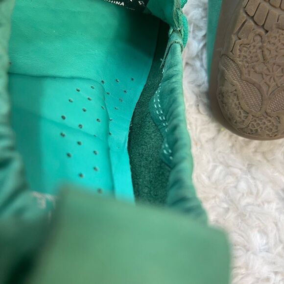 Hush Puppies Women's HPO2 FLEX Mint Green Leather Slip-On flats Medium Moyen SZ7 - Picture 8 of 9